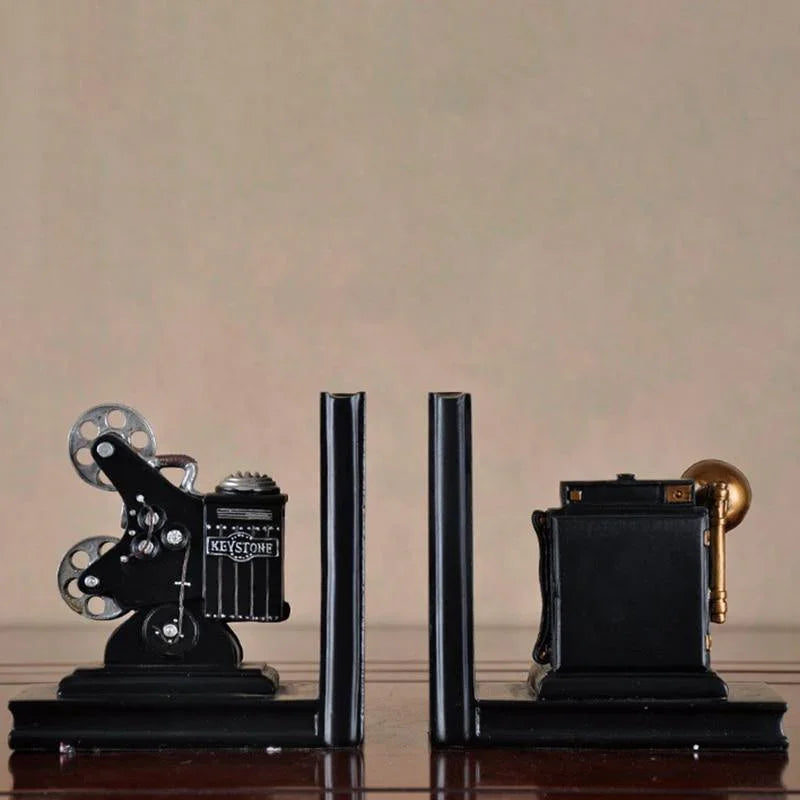 Retro Style Camera and Film Projector Bookend - Fansee Australia