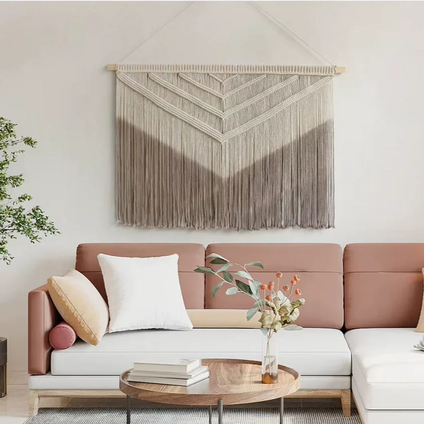 Sandstone Peaks – XL Macrame Wall Hanging - Fansee Australia