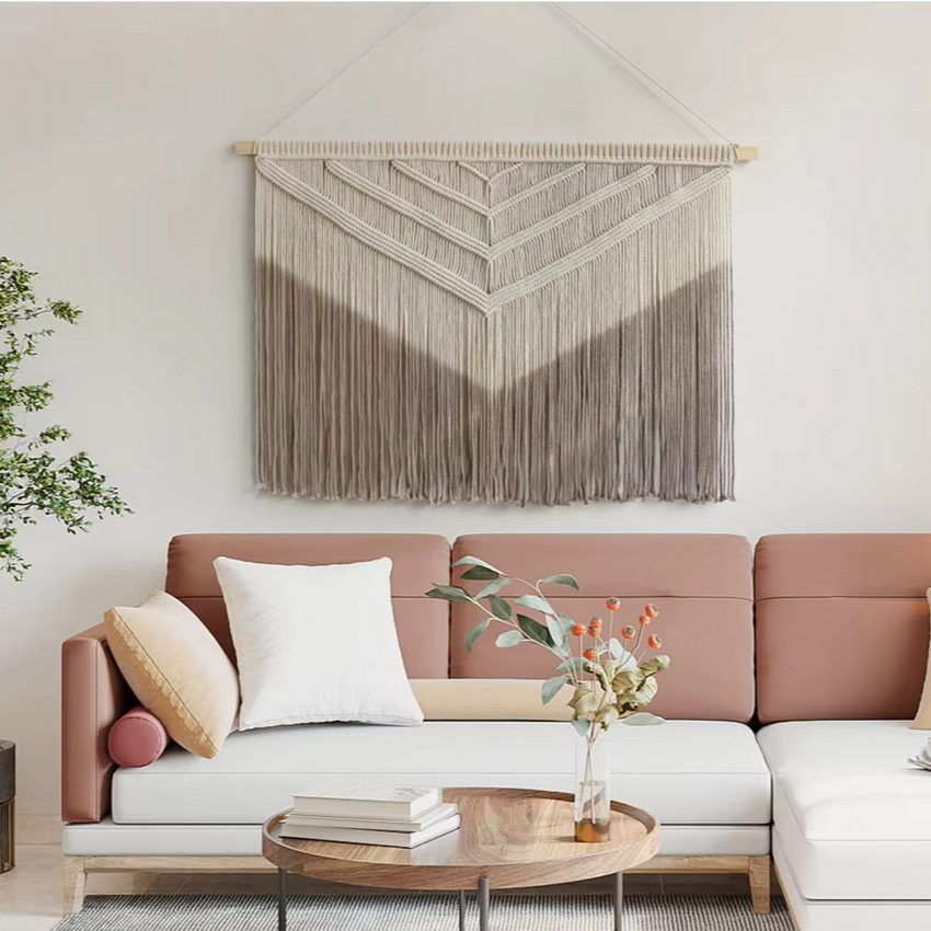 Sandstone Peaks – XL Macrame Wall Hanging - Fansee Australia