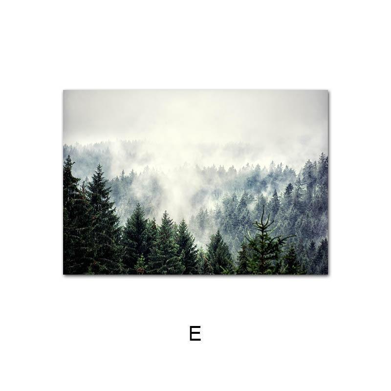 Spectacular Forest, Mountain, Lake, Deer Canvas Wall Art Prints (60x90cm) - Fansee Australia