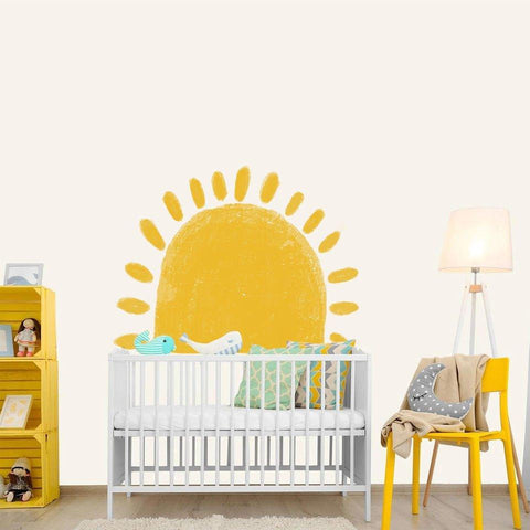 Spectacular Half Sun Peel And Stick Wall Sticker - Fansee Australia