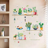 Spectacular Potted Cactus Wall Sticker - Fansee Australia