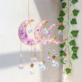 Sun Catcher With Raw Crystal Art Wall Hanging - Fansee Australia