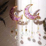 Sun Catcher With Raw Crystal Art Wall Hanging - Fansee Australia