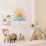 Sunrise On Rainy Cloudy Day Wall Sticker - Fansee Australia