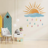 Sunrise On Rainy Cloudy Day Wall Sticker - Fansee Australia