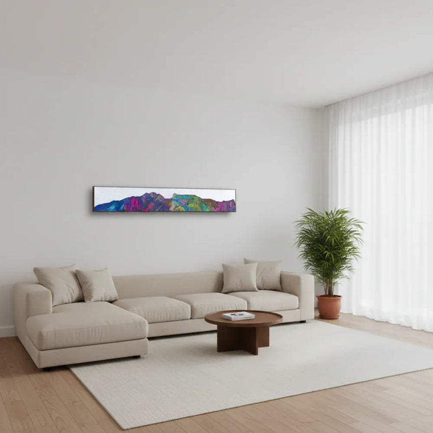The Kimberley Peaks – Vibrant Wilderness Hand Painted Artwork (25x150cm)