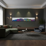 The Kimberley Peaks – Vibrant Wilderness Hand Painted Artwork (25x150cm)
