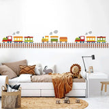Train Tracks Self-Adhesive Kid's Room Wall Stickers - Fansee Australia