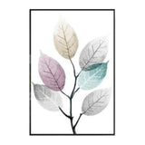 Transparent Leaf Wall Art Prints on Canvas - 3 Pcs Set (60x90cm) - Fansee Australia