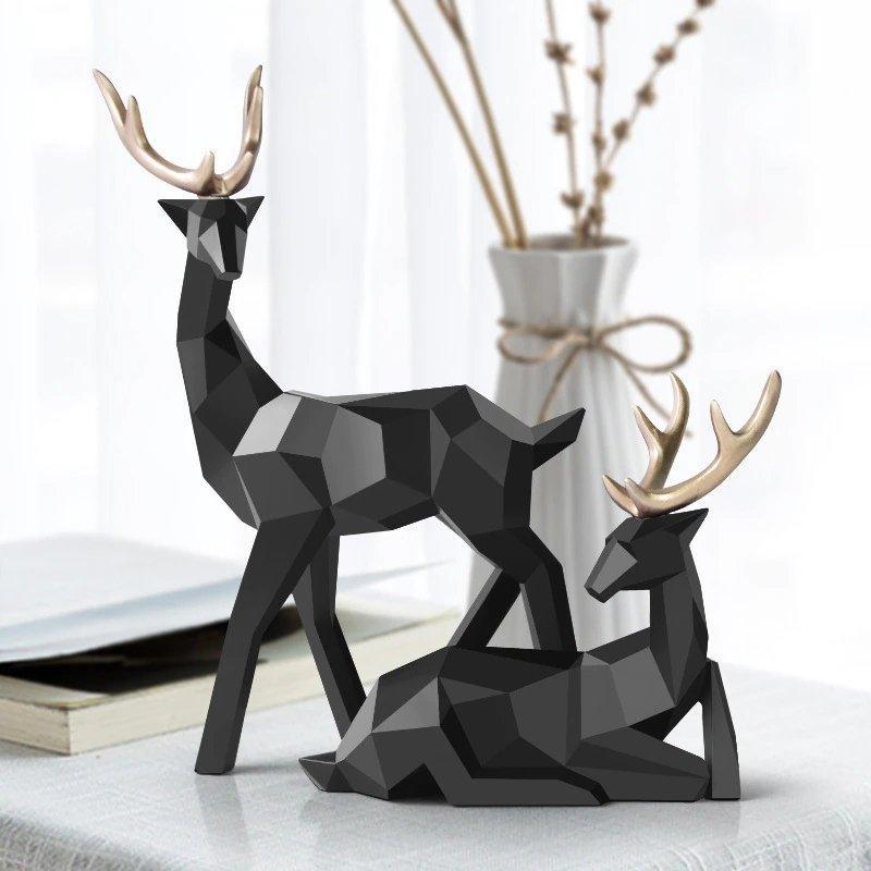 Two Deers Resin Sculpture Home Decor - Fansee Australia