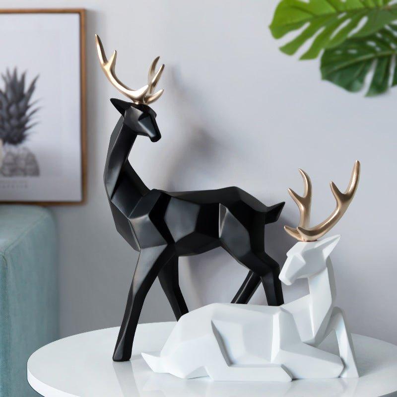 Two Deers Resin Sculpture Home Decor - Fansee Australia