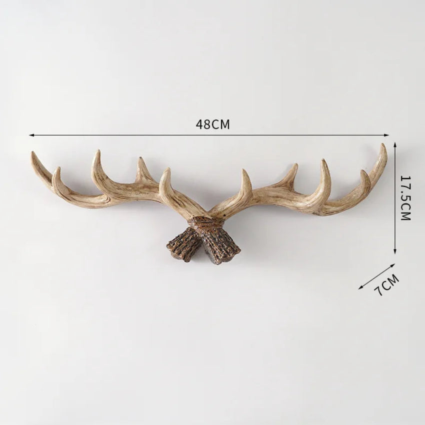 Rustic Resin Antler Wall Hooks – Nature-Inspired Coat & Towel Rack