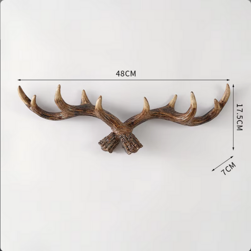 Rustic Resin Antler Wall Hooks – Nature-Inspired Coat & Towel Rack