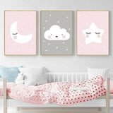 Up In The Sky Kids Room Decor Canvas Wall Art Prints - 3 Pcs Set (50x70cm) - Fansee Australia