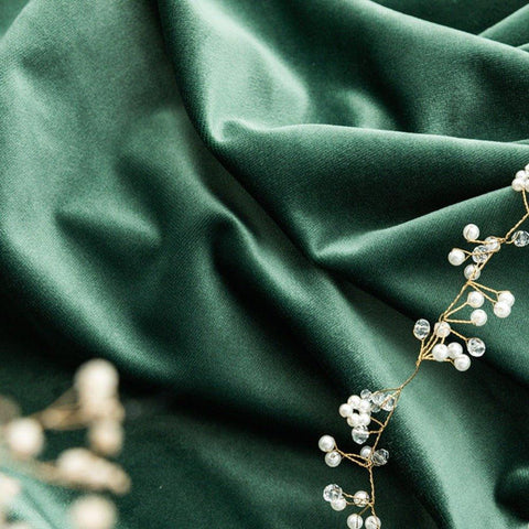 Velvet Majesty Emerald Green Blackout Curtains - Fansee Australia