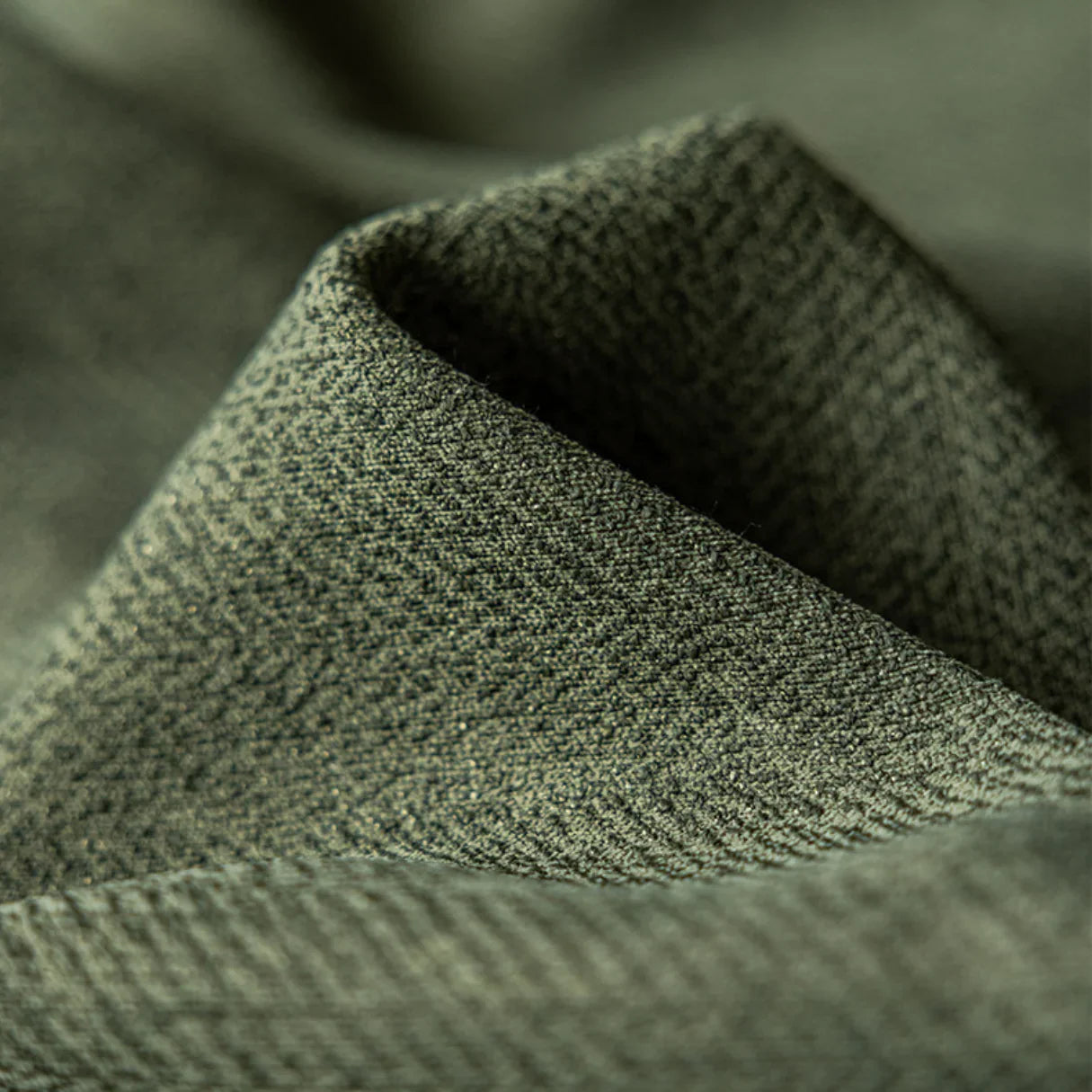 Verdant Loom Textured Chenille Curtain Panel – Vintage Green Drapery