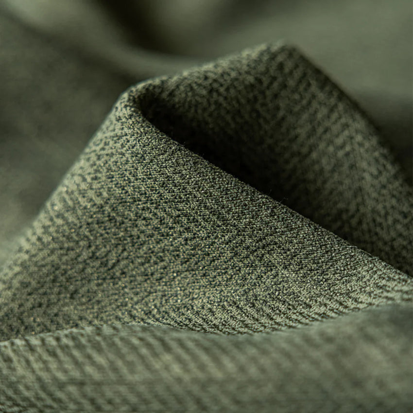 Verdant Loom Textured Chenille Curtain Panel – Vintage Green Drapery