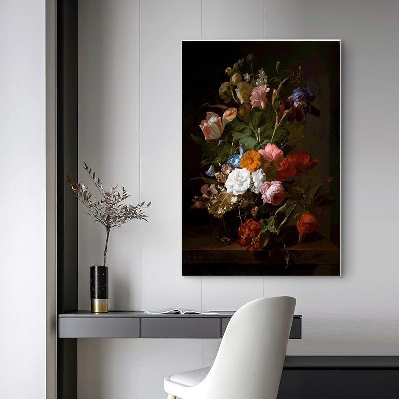 Vintage Flowers Wall Art Canvas Prints (70x90cm) - Fansee Australia