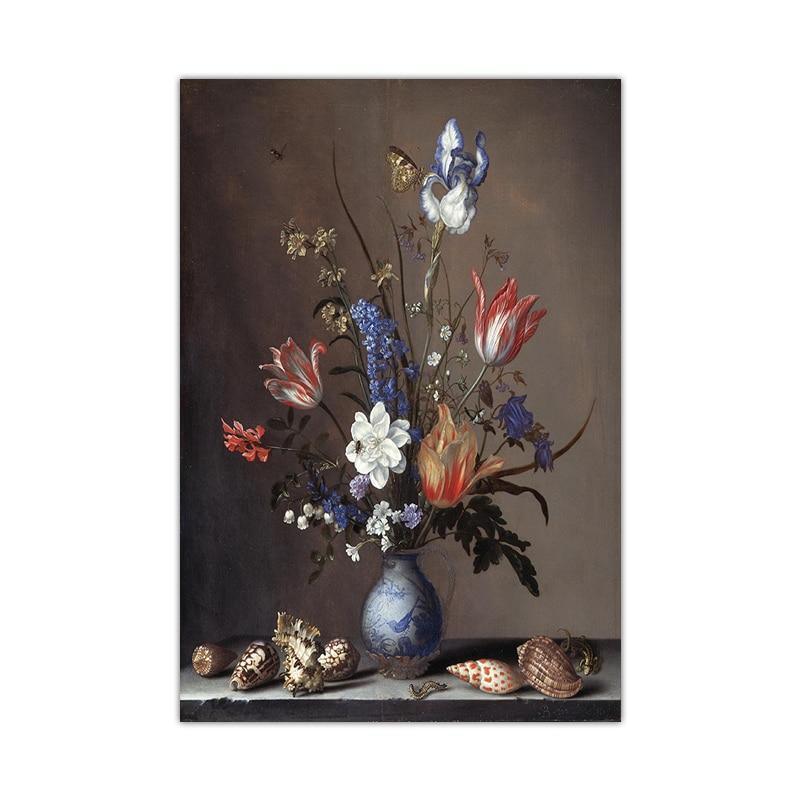 Vintage Flowers Wall Art Canvas Prints (70x90cm) - Fansee Australia