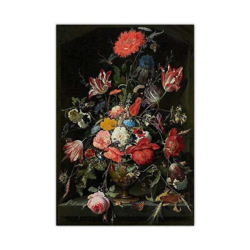 Vintage Flowers Wall Art Canvas Prints (70x90cm) - Fansee Australia