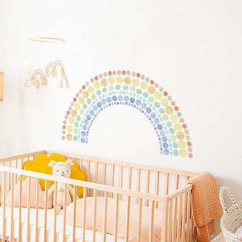 Watercolour Polka Dots Rainbow Wall Stickers - Fansee Australia