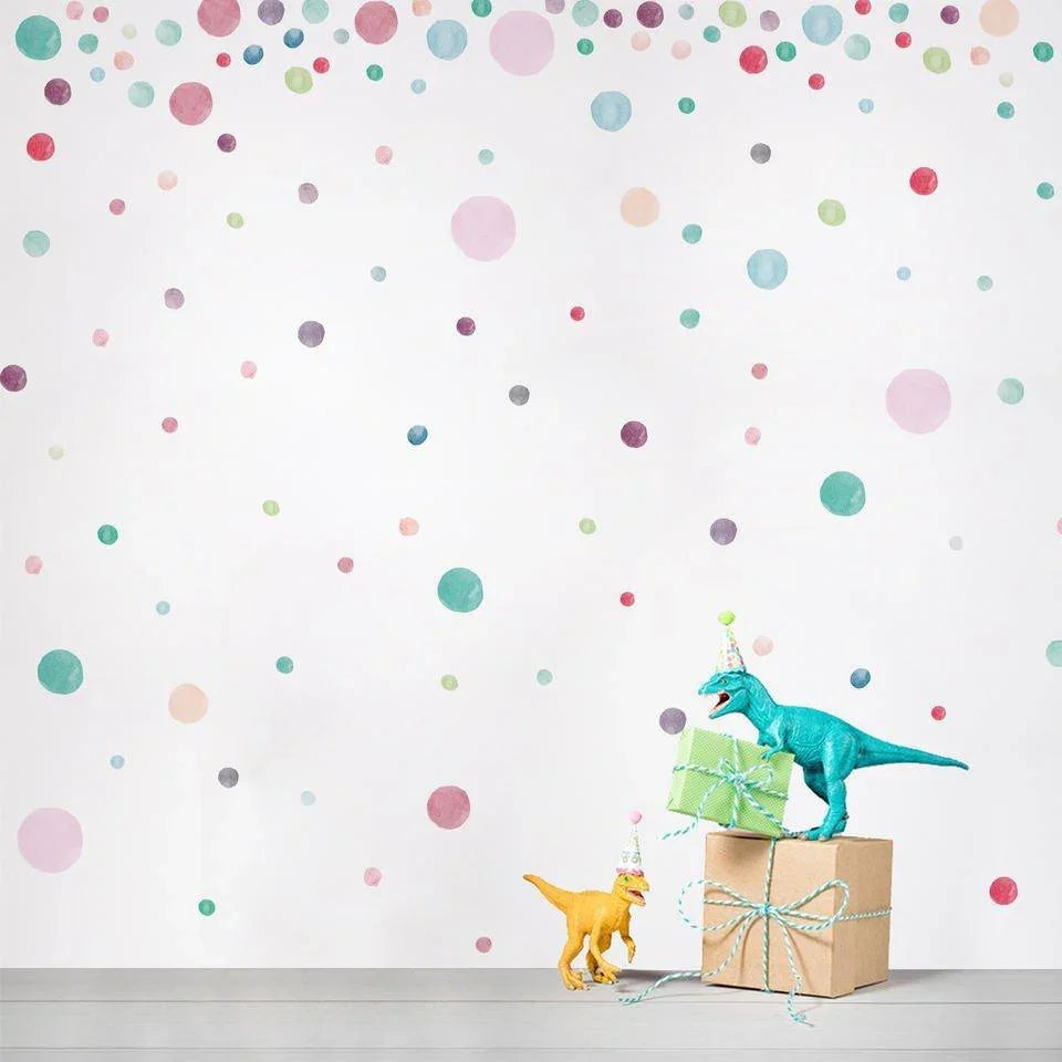 Watercolour Polka Dots Removable Wall Stickers - Fansee Australia