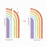 Waterproof Pre-peeled Watercolor Half Rainbow Wall Sticker Mural - Fansee Australia