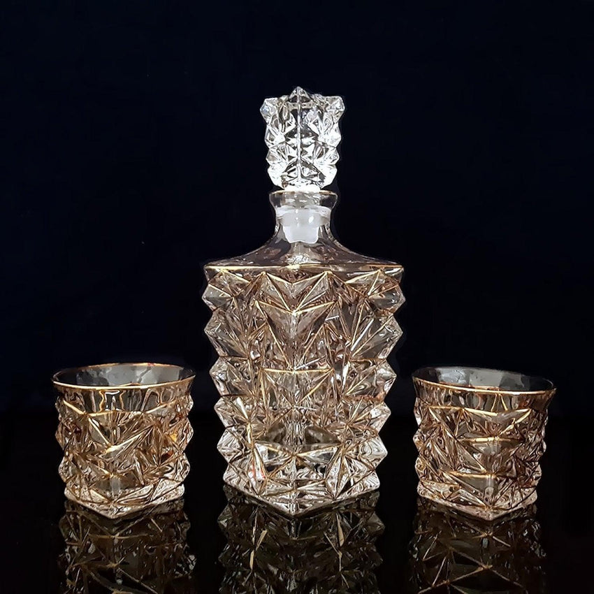 Whiskey Decanter and Glasses Set - (Chevalier d'Or) - Fansee Australia