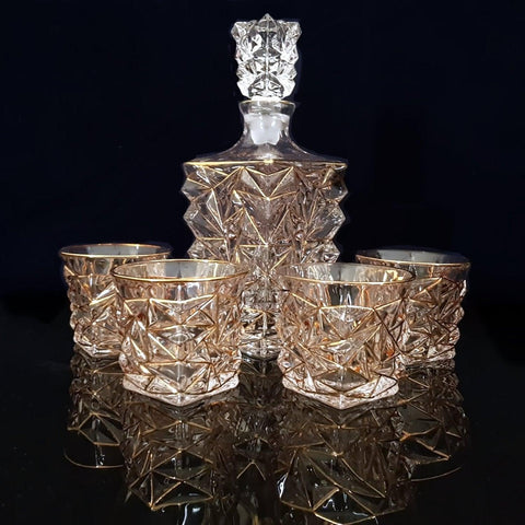 Whiskey Decanter and Glasses Set - (Chevalier d'Or) - Fansee Australia