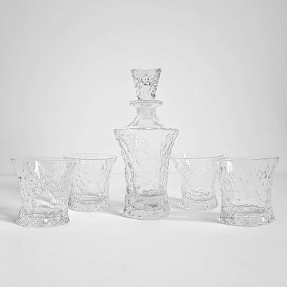 Whiskey Glasses Set - Queen (4 - Tumblers & 1 - Decanter) - Fansee Australia