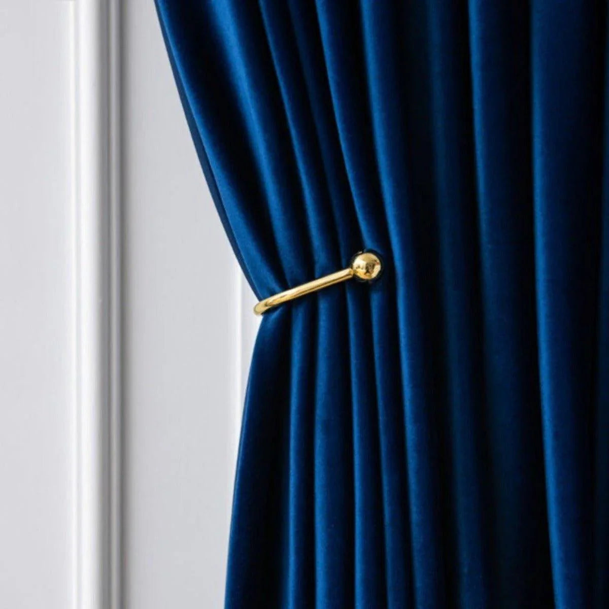 Whispering Velvet Blue Blackout Curtains - Fansee Australia