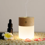 Wooden Aroma Diffuser Touch Switch Three - level Dimming Table Lamp - Fansee Australia