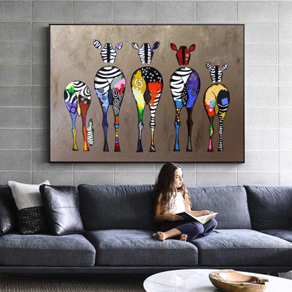 Zebra Wall Art (70x100cm) - Fansee Australia