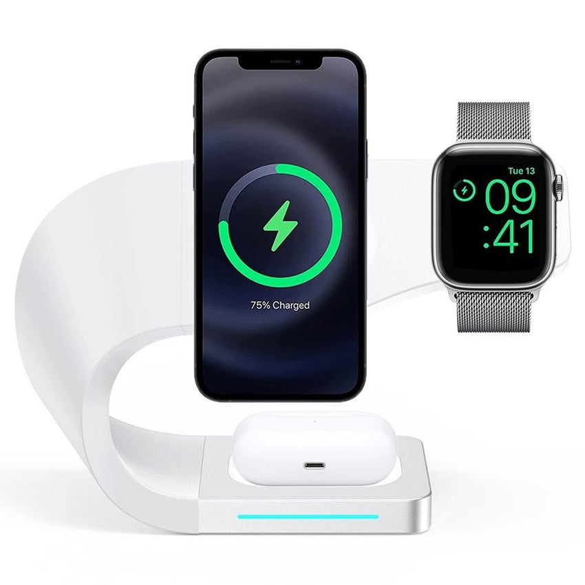 4 in 1 Magnetic Wireless Charger Stand For iPhone Apple Watch AirPods - Fansee Australia