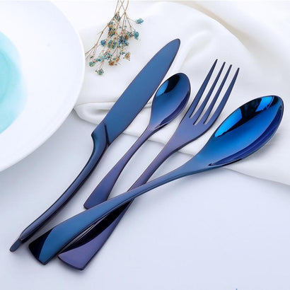 Blue Cutlery Set (16 Piece Set) - Fansee Australia