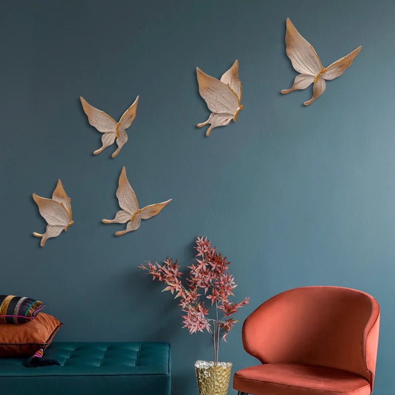 5 Pcs Set Handmade Glorious Butterfly Wall Art - Fansee Australia