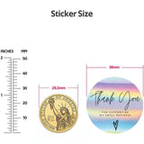 500 Pcs 3.8 cm Round Rainbow Thank You Stickers - Fansee Australia
