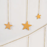 9Pcs Wood Gold Star Garland Wall Decoration Set - Fansee Australia