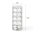 Crystal White LED USB Dimmable 3- Colour Table Lamp