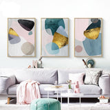 Abstract Gold Foil Wall Art Prints - Set of 3 (50x70cm) - Fansee Australia