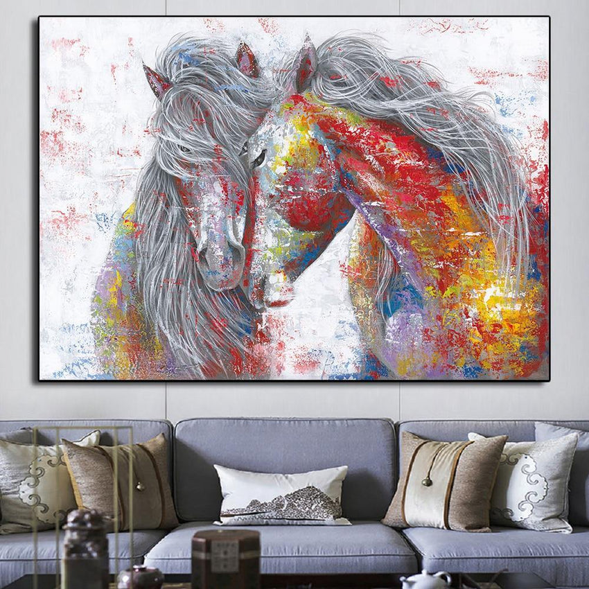 Abstract Horse Wall Art (Canvas Print 100x70cm) - Fansee Australia