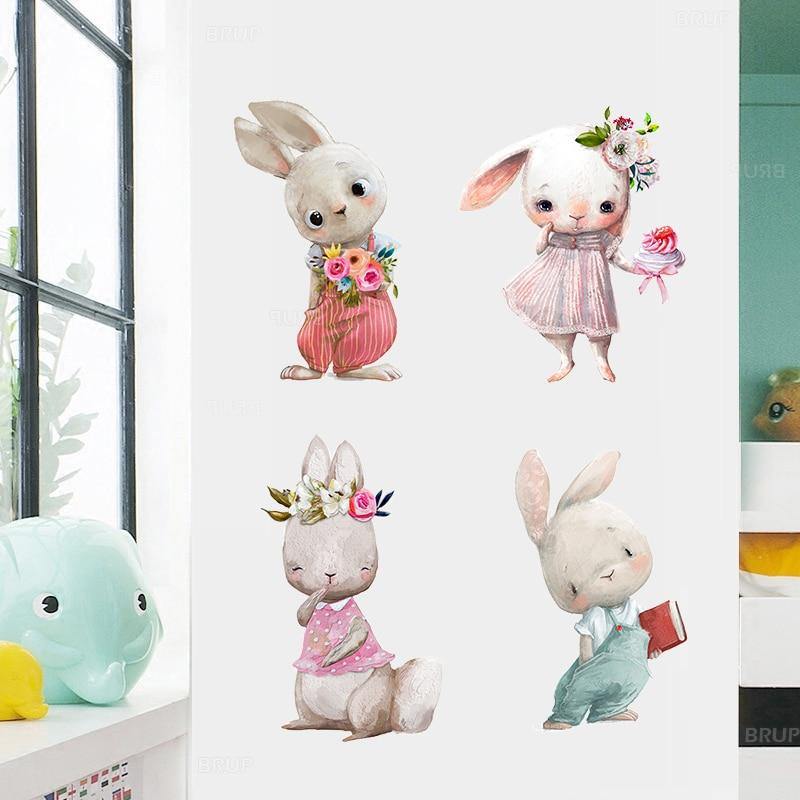 Adorable Bunnies Wall Stickers - Fansee Australia