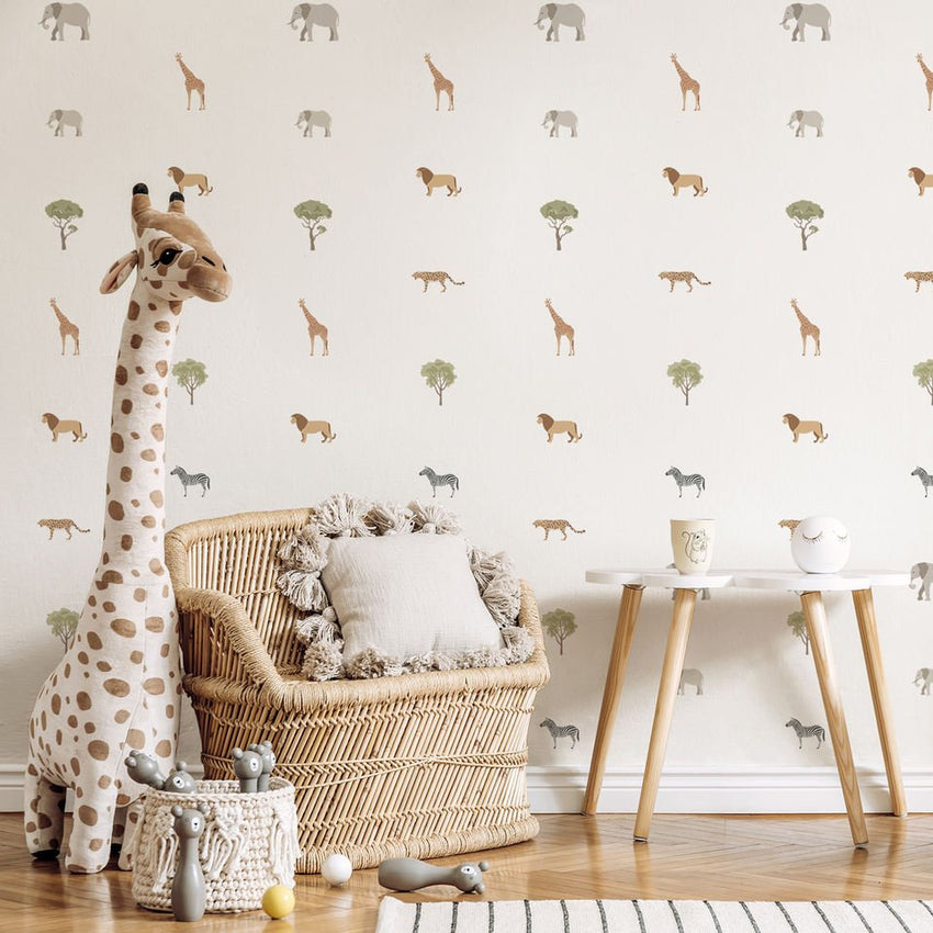African Animals Removable Self-Adhesive Wall Stickers - Fansee Australia