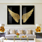 Angel Golden Wings Wall Art Canvas Prints (60x90cm) - Fansee Australia