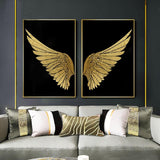 Angel Golden Wings Wall Art Canvas Prints (60x90cm) - Fansee Australia