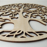 Beautiful Wood Carving Tree In Moon Phase Wall Art - Fansee Australia