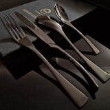 Black Stainless Steel Cutlery Set (16 Piece Set) - Fansee Australia