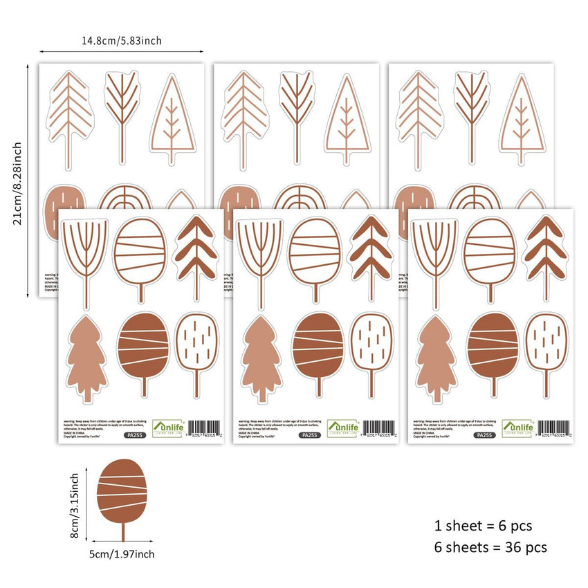 Boho Woodland Trees Peel And Stick Wall Stickers - Fansee Australia