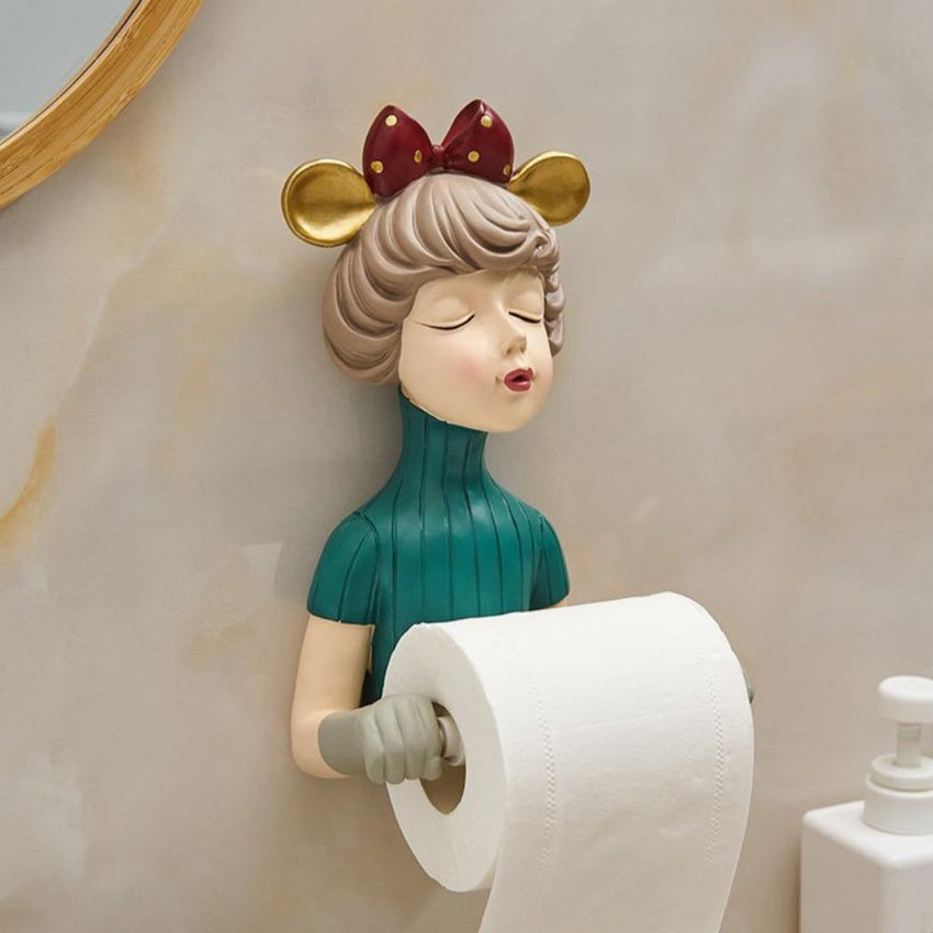 Chic Girl Toilet Roll Holder Green - Fansee Australia